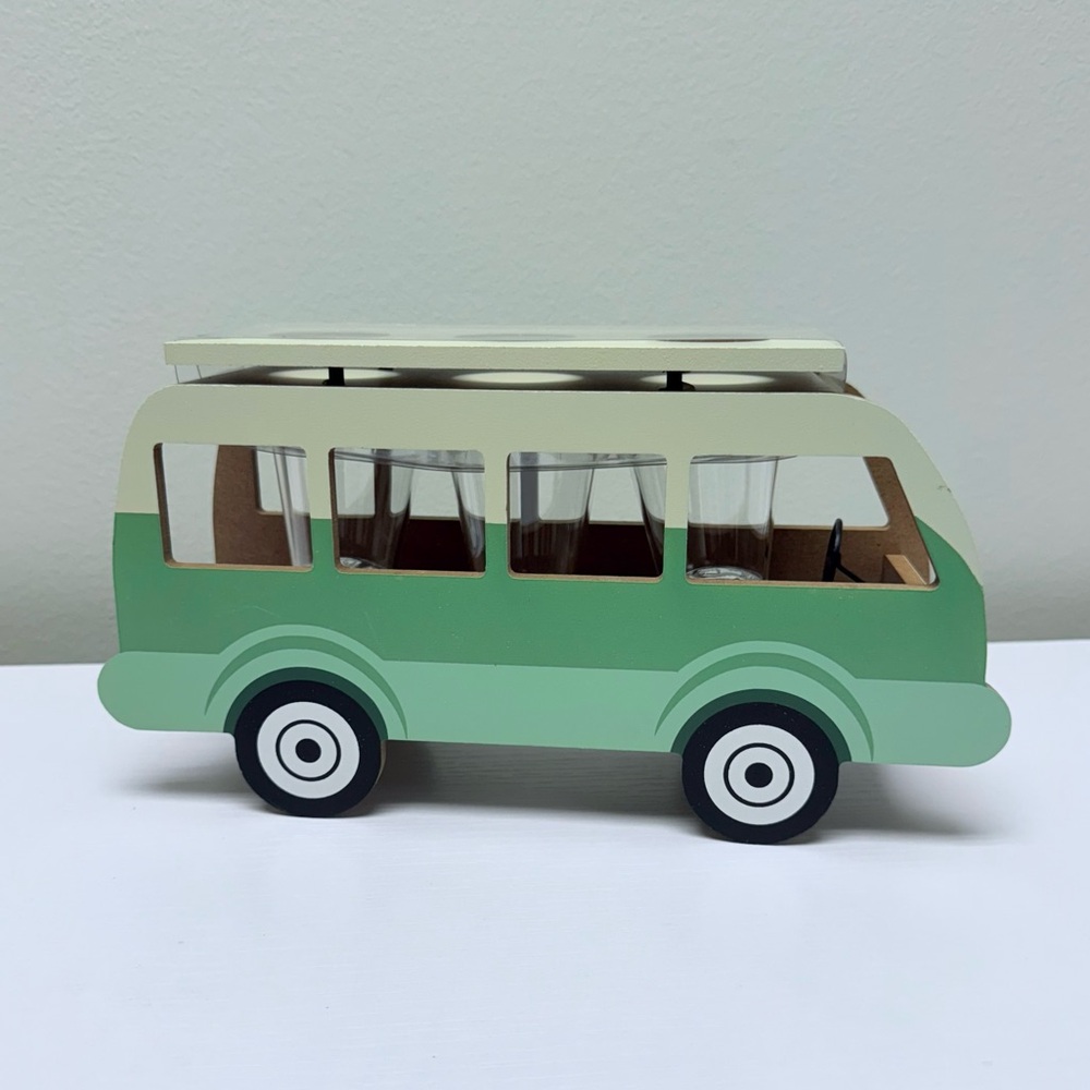 New! Shot Glasses in Green Camper Van Target Bullseye Playground